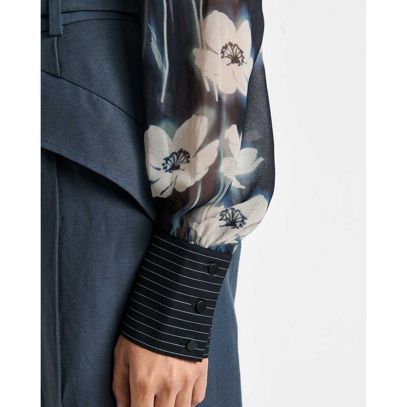 Cue Falling Floral Georgette Shirt image number 2